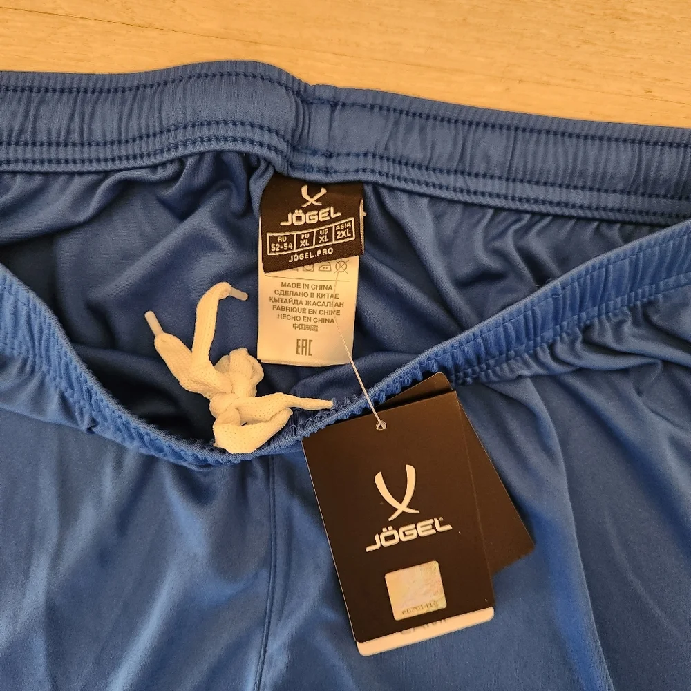 NWT Jogel Mens Blue Soccer Uniform Training Athletic Shorts #10 Size XL Russian